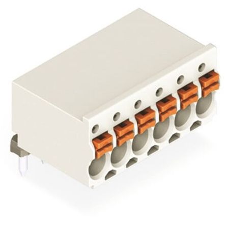 Wago Conector De Montaje En PCB En Ángulo Serie 2091, De 2 Vías En 1 Fila, Paso 3.5mm, Montaje En PCB, Para Soldar