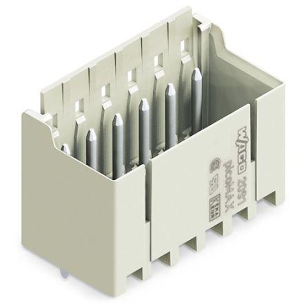 Wago 2091 Leiterplatten-Stiftleiste Gerade, 2-polig / 1-reihig, Raster 3.5mm, Ummantelt
