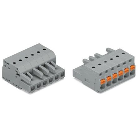 Wago Buchse 2231 Leuchtensteckverbinder, Pluggable Connector, Kontakte: 4, Anz.Ausl. 4, Einschieben, 16A