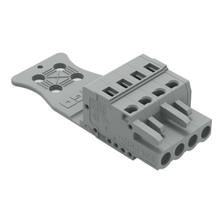 Wago Buchse 231 Leuchtensteckverbinder, Pluggable Connector, Kontakte: 4, Anz.Ausl. 4, Plug-In, 16A