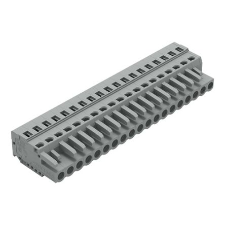 Wago Buchse 231 Leuchtensteckverbinder, Pluggable Connector, Kontakte: 19, Anz.Ausl. 19, Snap-In, 16A