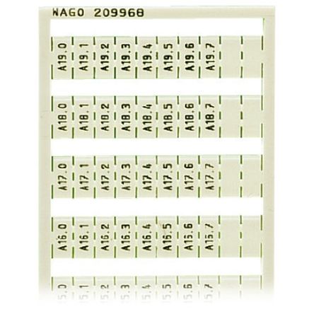 Wago Marker Card 209 Para Uso Con Terminal Block A Presión