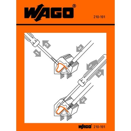 Wago Étiquette Pré-imprimée Orange/blanc, 100EA Par Paquet