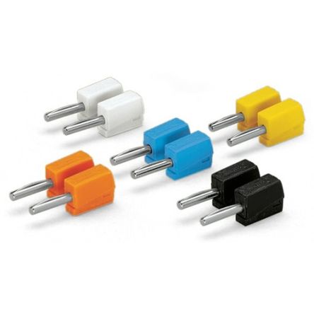 Wago 4 Mm Bananenstecker Schwarz, Blau, Orange, Weiß, Gelb, 42V / 20A Käfigklemme