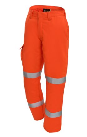 ProGARM Pantalones De Alta Visibilidad, Talla 36plg, De Color Naranja, Antiestático, Protección Contra Destello De Arco
