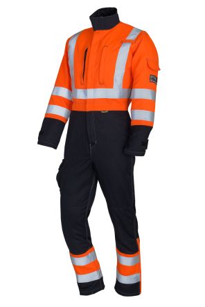 ProGARM Wiederverwendbar Overall Art, Größe 52 Zoll Marineblau/Orange, Antistatisch, Lichtbogenschutz