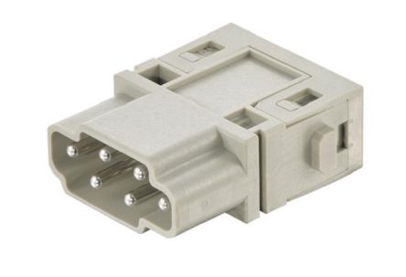 HARTING Han-Modular Robustes Power Steckverbinder-Modul, 6-polig 16A Stecker, Einsteckmodul Einstecken