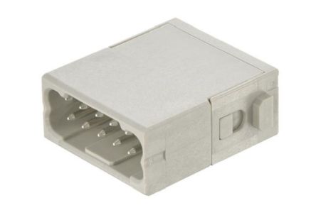 HARTING Han-Modular Robustes Power Steckverbinder-Modul, 12-polig 10A Stecker, Einsteckmodul Einstecken