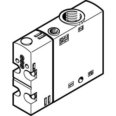 Festo CPE18 Pneumatik-Steuerventil, 3/2 Open, Single Solenoid, G1/4, M5