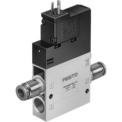 Festo Válvula De Solenoide De 3 Puertos, 10 Mm, Solenoide, Normalmente Cerrada De 110 V Ac