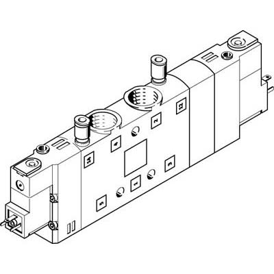 Festo Válvula De Solenoide De 5 Puertos, G 3/8, Solenoide De 110 V Ac