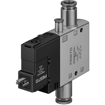 Festo Válvula De Solenoide De 3 Puertos, 10 Mm, Solenoide, Normalmente Cerrada De 230 V Ac