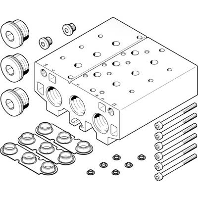 Festo Blocco Di Distribuzione Per Pneumatica, Serie VABM G 3/4 G 3/4