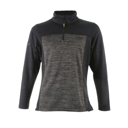 DeWALT Charlotte Damen Fleece-Jacke, Polyester Grau/Schwarz, Größe 10