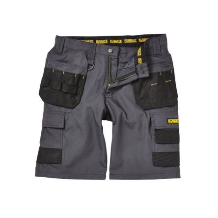 DeWALT Cheverley Short, Unisex Arbeitsshorts, Polycotton Grau, Größe 30Zoll