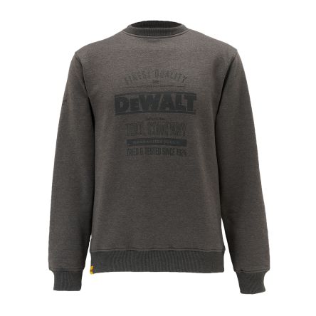 DeWALT Felpa Da Lavoro Delaware Per Unisex, Col. Grigio, M, In 35% Cotone, 65% Poliestere