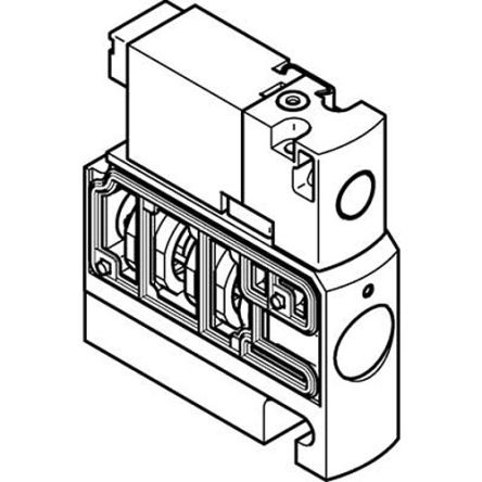 Festo Válvula De Solenoide De 1 Puertos, Piloto, NC De 24 V Dc