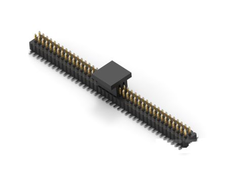 TE Connectivity 1MM-HU Series Vertical Board Mount PCB Header, 40 Contact(s), 1mm Pitch, 2 Row(s), Unshrouded