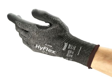 Ansell HyFlex Arbeitshandschuhe, Größe 9, Abrasion Resistant, Cut Resistant, Glasfaser, HPPE, Polyester, Elasthan