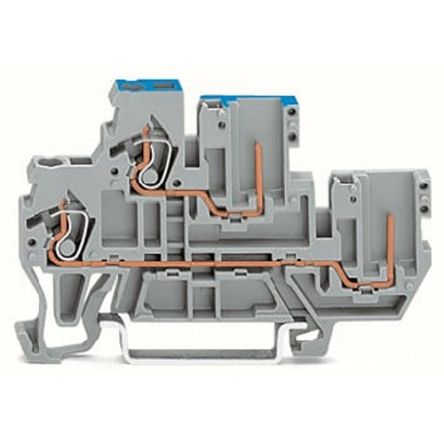 WAGO 870-103 870 Series Grey, 2.5mm², 2-Level, Cage Clamp Termination