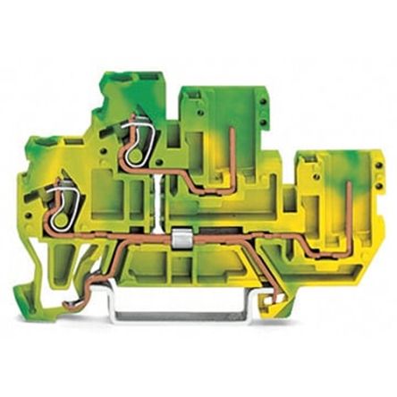 WAGO 870-107 870 Series Green, Yellow, 2.5mm², 2-Level, Cage Clamp Termination