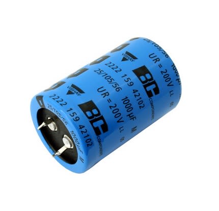 Vishay 220μF Aluminium Electrolytic Capacitor 400V dc, Snap-In - MAL215946221E3