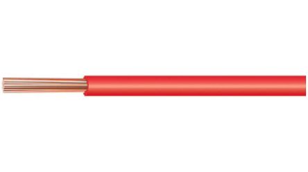 Kabeltronik Einzeladerleitung 0,22 Mm², 22 AWG 100m Rot MPPE Isoliert