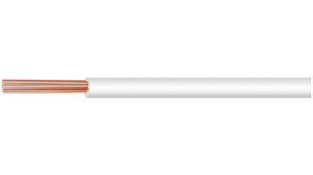 Kabeltronik Einzeladerleitung 0,22 Mm², 22 AWG 100m Weiß MPPE Isoliert