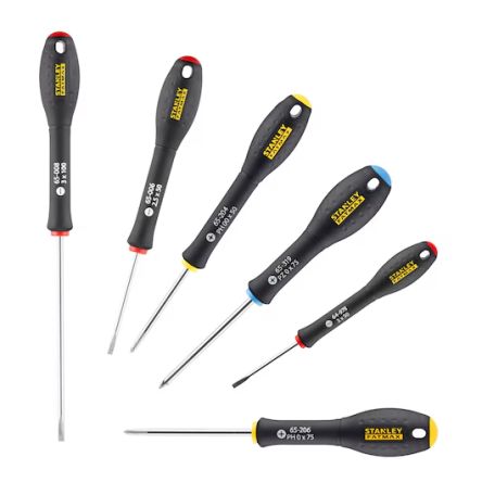 Stanley Phillips; Pozidriv; Slotted Precision Screwdriver Set, 6-Piece