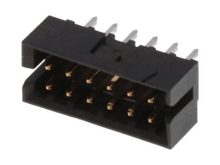 Molex Milli-Grid Series Vertical Through Hole PCB Header, 12 Contact(s), 2.0mm Pitch, 2 Row(s), Shrouded