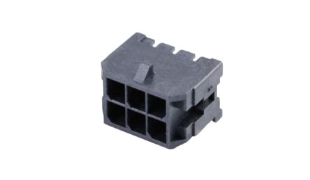 Molex 43045 Series Right Angle Surface Mount PCB Header, 6 Contact(s), 3.0mm Pitch, 2 Row(s), Shrouded