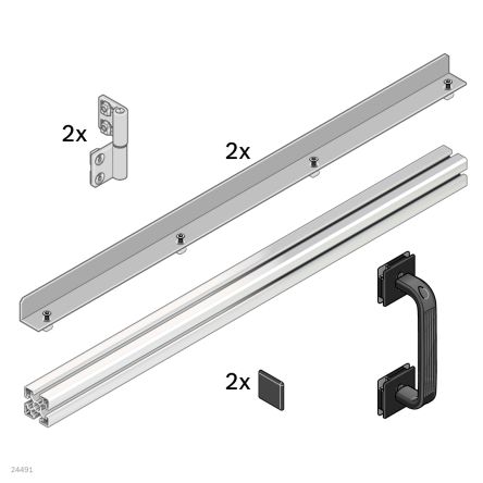 Bosch Rexroth EcoSafe Sicherheitstür, B. 1m, H. 1800 Mm, Aluminium