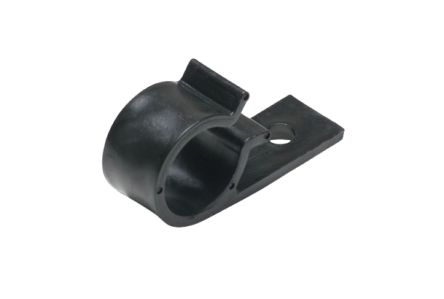HellermannTyton Black Polyacetal D Clip, 10mm Max. Bundle