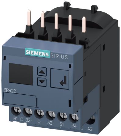Siemens 监控继电器, 3RR系列, 触点额定电流 1 A, 自动，手动复位