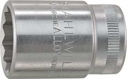 STAHLWILLE 1/2 in Drive 13mm Standard Socket, 12 point, 38 mm Overall Length