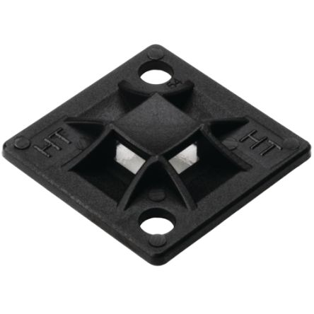 HellermannTyton Black Cable Tie Mount 40 mm x 40mm, 8.4mm Max. Cable Tie Width