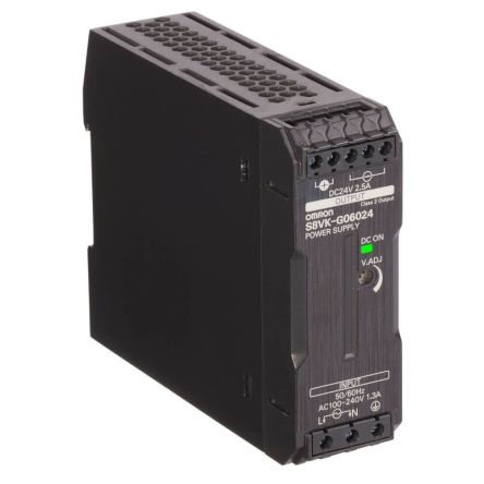 Omron S8VK-G Switch-Mode DIN-Schienen Netzteil 60W, 85 → 264V Ac, 24V Dc / 2.5A