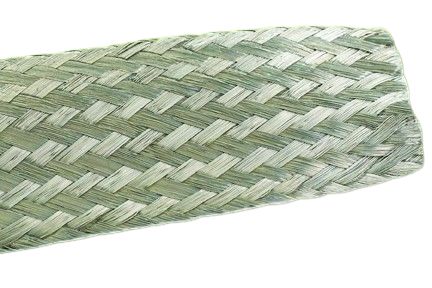 Alpha Wire Braided Copper Silver Cable Sleeve, 0.79mm Diameter, 30m Length, FIT Wire Management Series