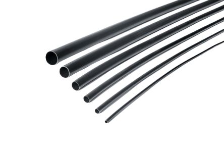 HellermannTyton Adhesive Lined Heat Shrink Tubing, Black 40mm Sleeve Dia. x 1.2m Length 3:1 Ratio, TA37 Series