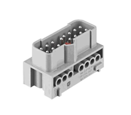 HARTING Heavy Duty Power Connector Insert, 16A, Male, Han-Eco Series, 14 Contacts