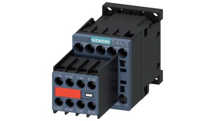 Siemens SIRIUS 3RH2 Contactor Relay, 110 V ac Coil, 4-Pole, 6 A, 4NO + 4NC, 690 V ac