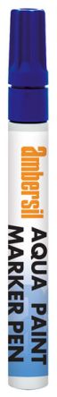 Ambersil Blue 4.5mm Medium Tip Paint Marker Pen for use with Glass, Metal, Plastic