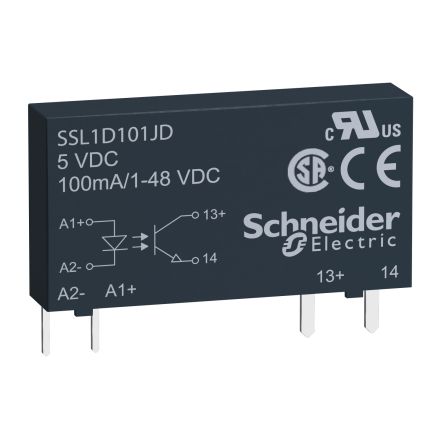 Schneider Electric Harmony Solid State Relays SSL THT Halbleiterrelais DC, 1-poliger Schließer 48 V Dc / 0,1 A