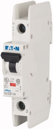 Eaton Moeller MCB Leitungsschutzschalter Typ C, 1-polig 2A 240 → 415V, Abschaltvermögen 10 KA XEffect