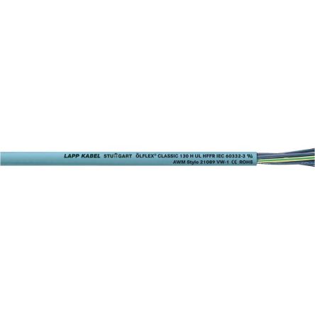 Lapp Cable De Control ÖLFLEX CLASSIC 130 H De 7 Núcleos, 1 Mm², Ø Ext. 8mm, Long. 50m, 500 V, Pirorretardante, Libre De