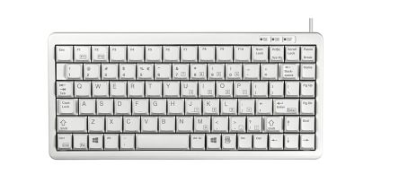 CHERRY Clavier Filaire PS/2, USB Compact, QWERTY (US) Gris Clair