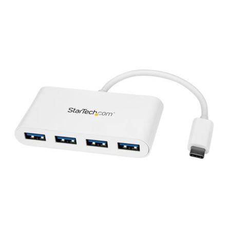 StarTech.com, USB 3.0 USB-Hub, 4 USB Ports, USB A, USB C, USB, USB-Bus, 80 X 41 X 15mm