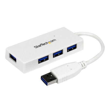 StarTech.com, USB 3.0 USB-Hub, 4 USB Ports, USB A, USB, USB, 80 X 36 X 14mm