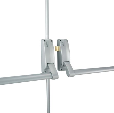 Briton Fire Door Push Bar, 2-Point,, Works With Double Doors