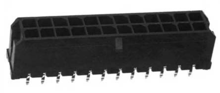 Molex Micro-Fit 3.0 Leiterplatten-Stiftleiste Gerade, 24-polig / 2-reihig, Raster 3.0mm, Kabel-Platine,